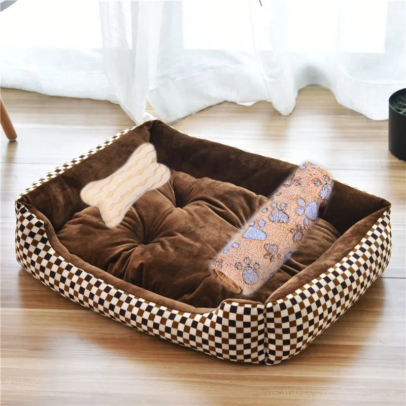 Pet Cushion Plush Kennel Bed