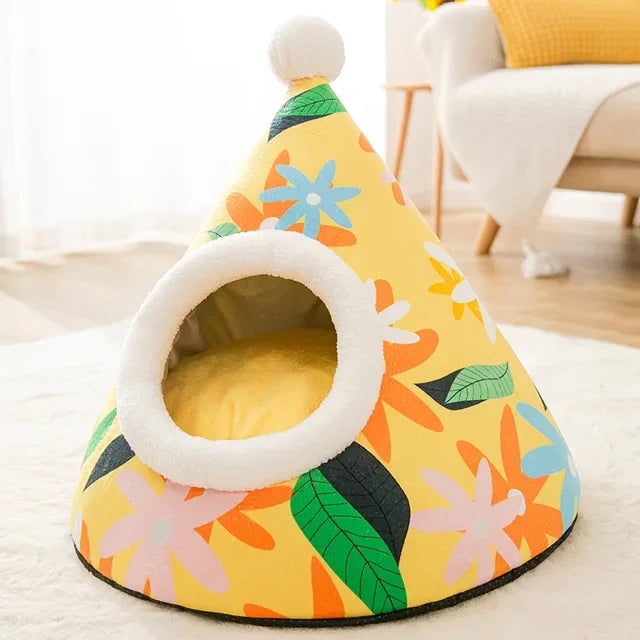 Cat House Semi-Closed Pet Bed