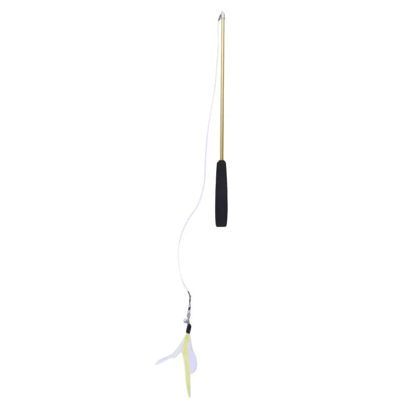 Three-Section Telescopic Fishing Pole Wand Catcher Teaser Toy