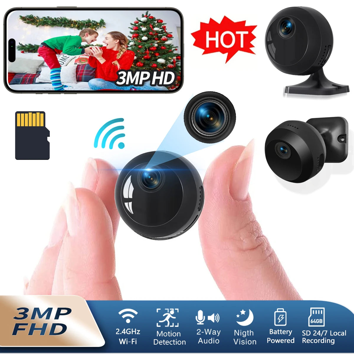 Wi-Fi Mini Pet Camera