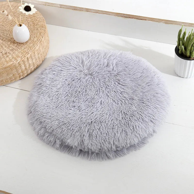 Plush Round Pet Bed