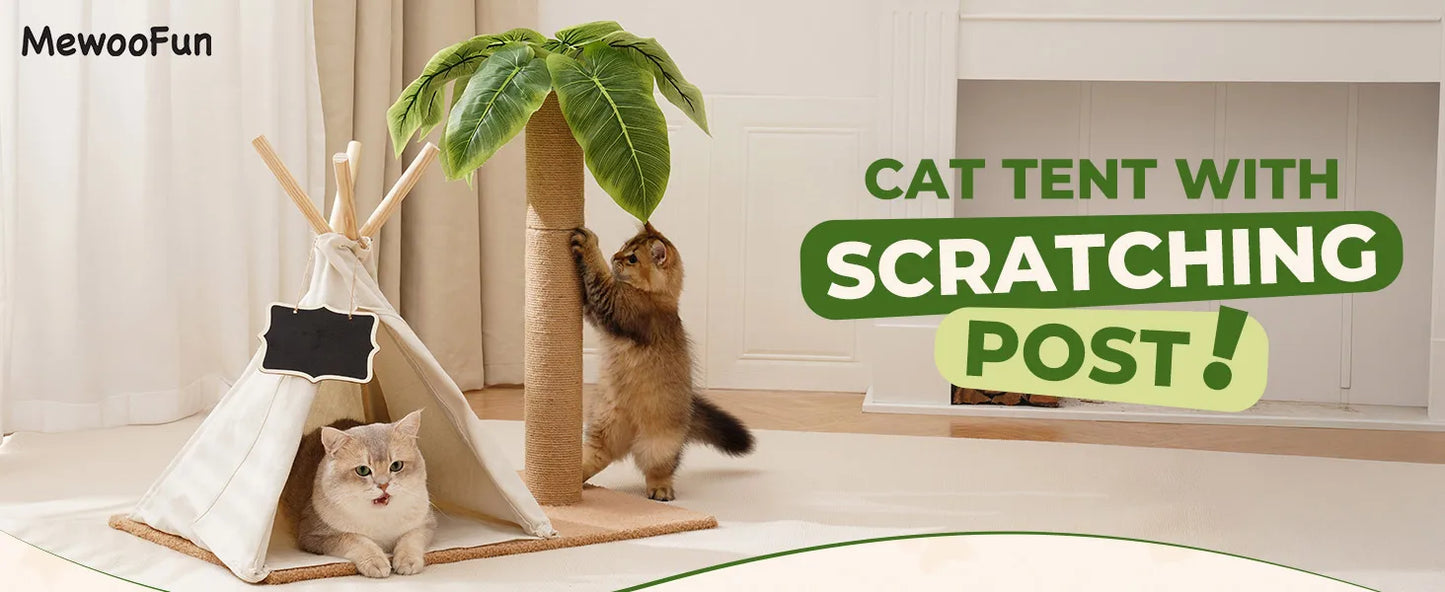 Scratching Post with Teepee Cat Tree