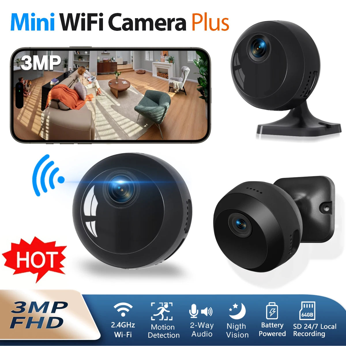 Wi-Fi Mini Pet Camera
