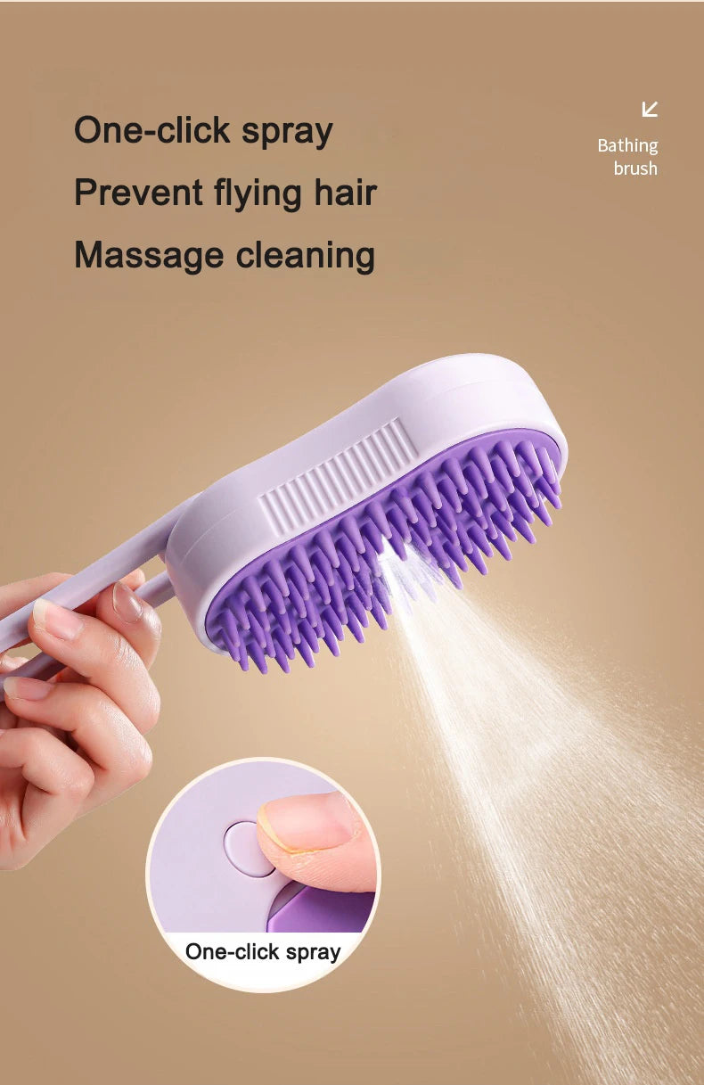 Pet Electric Steam Brush and Grooming Comb