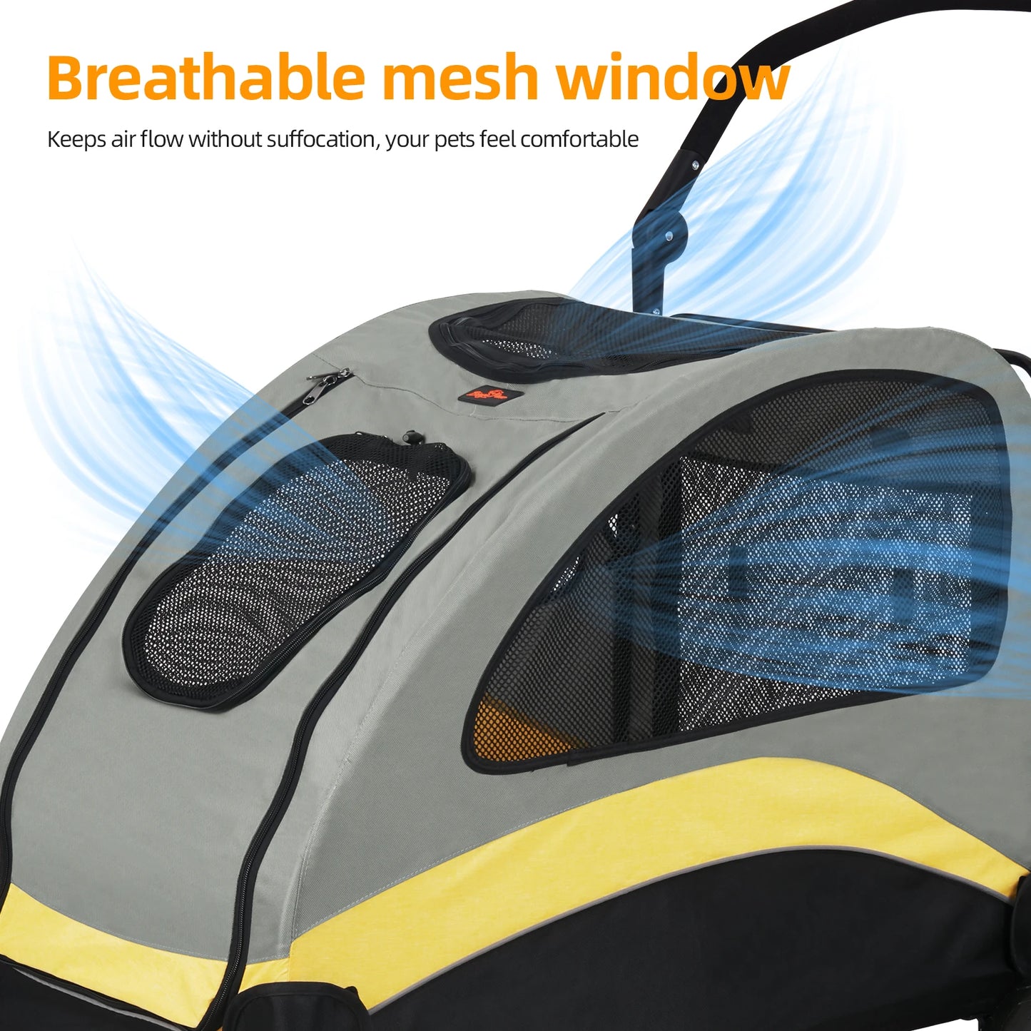 Portable Stroller 4 Wheels for Large Pets