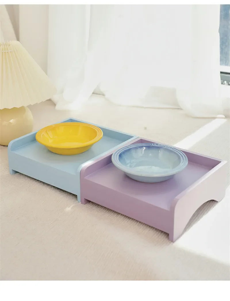 Extra Wide Raised Pet Food Bowl