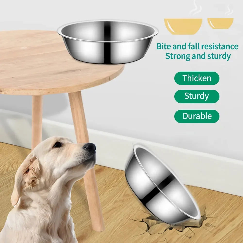 Large Capacity Stainless Steel Pet Feeding Bowl