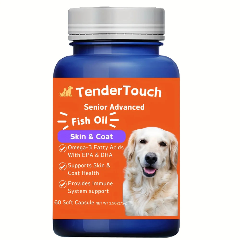 Amazing Omega 3 Fish Oil for Dogs and Cats  60 Capsules