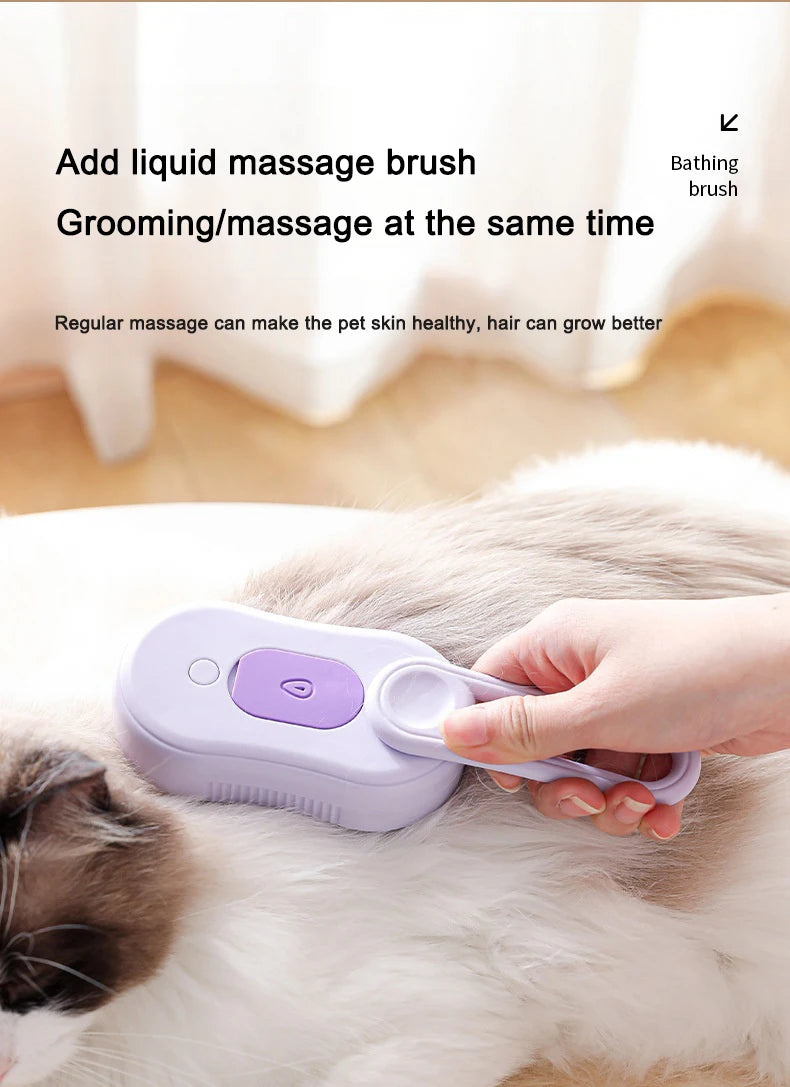 Pet Electric Steam Brush and Grooming Comb