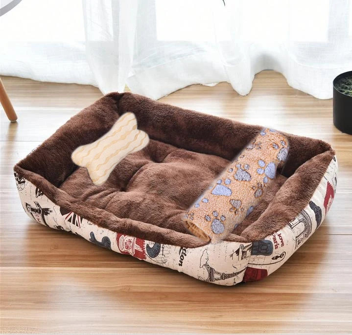 Pet Cushion Plush Kennel Bed