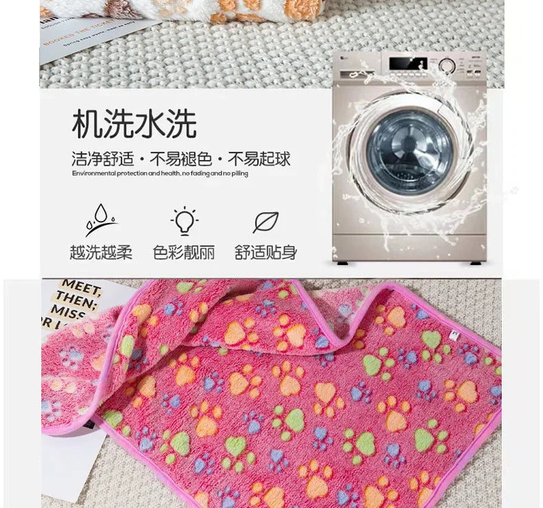 Coral Fleece Pet Sleeping Blanket Bed