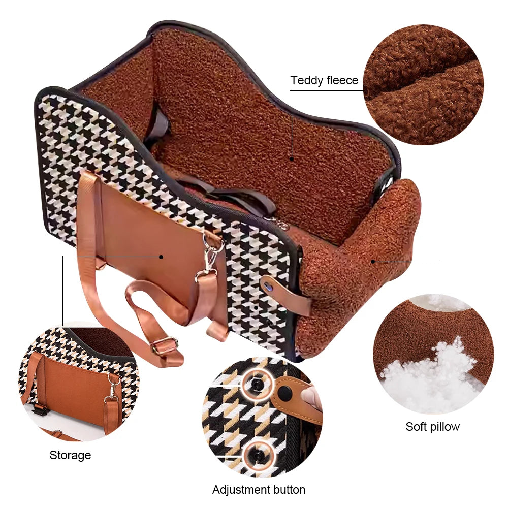 Upgraded Foldable Pet Carrier for Cats and Dogs, Portable Soft-Sided Travel  BBreathable Mesh, Safety Strap for small Dogs