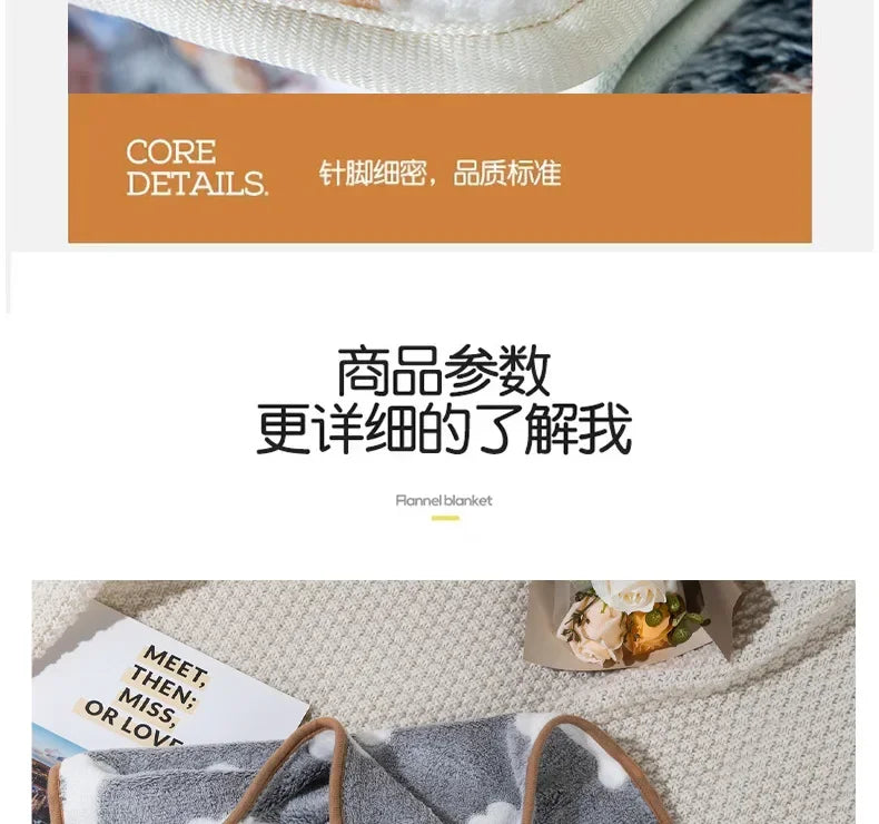 Coral Fleece Pet Sleeping Blanket Bed