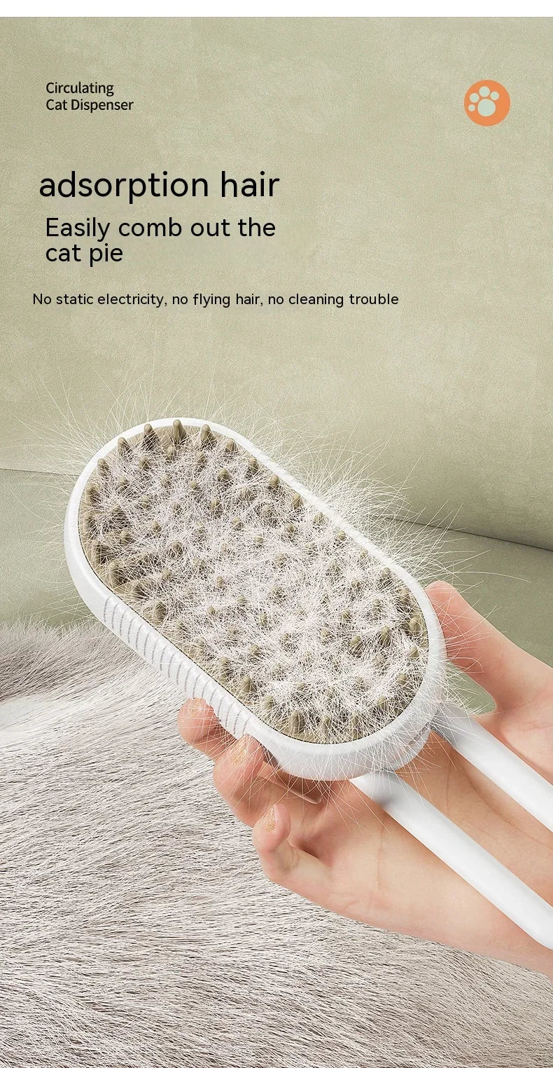 Pet Electric Steam Brush and Grooming Comb