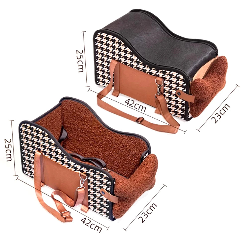 Upgraded Foldable Pet Carrier for Cats and Dogs, Portable Soft-Sided Travel  BBreathable Mesh, Safety Strap for small Dogs