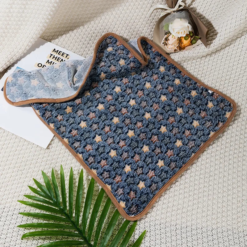 Coral Fleece Pet Sleeping Blanket Bed