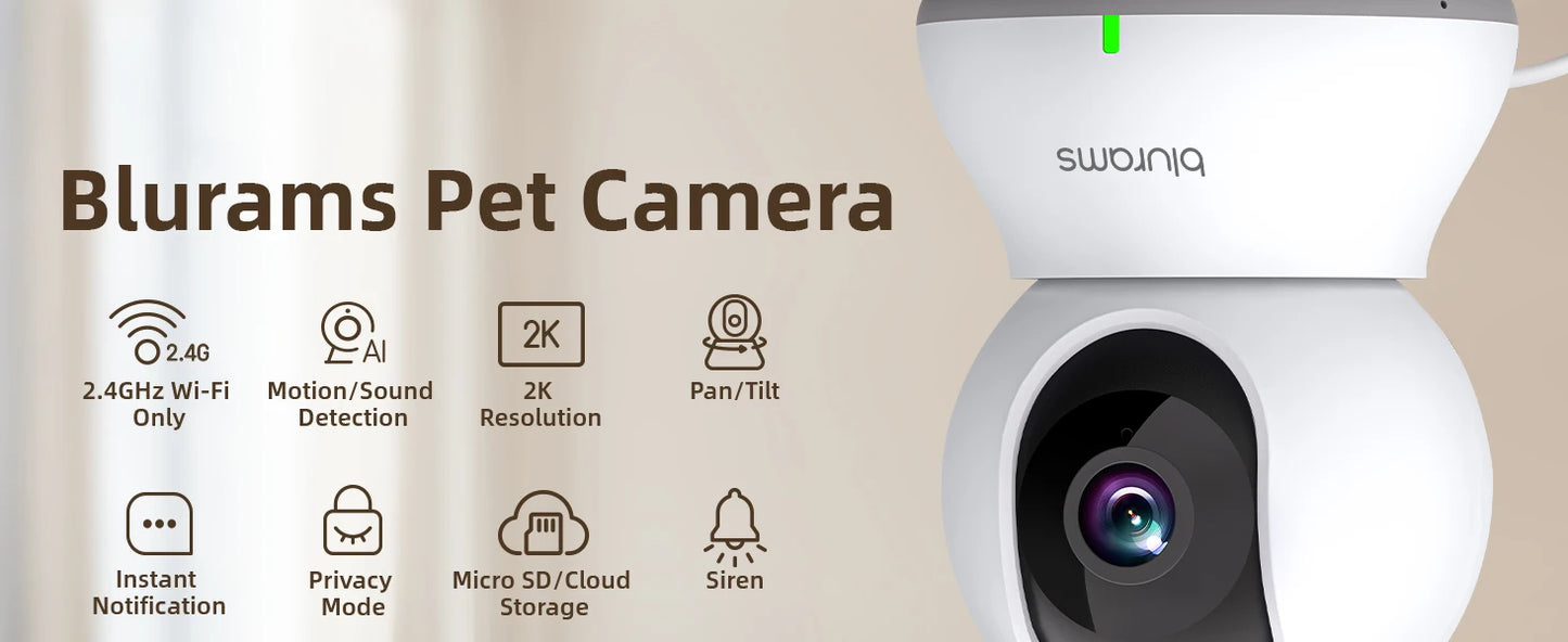 Pet Camera with Phone App for Home Monitoring