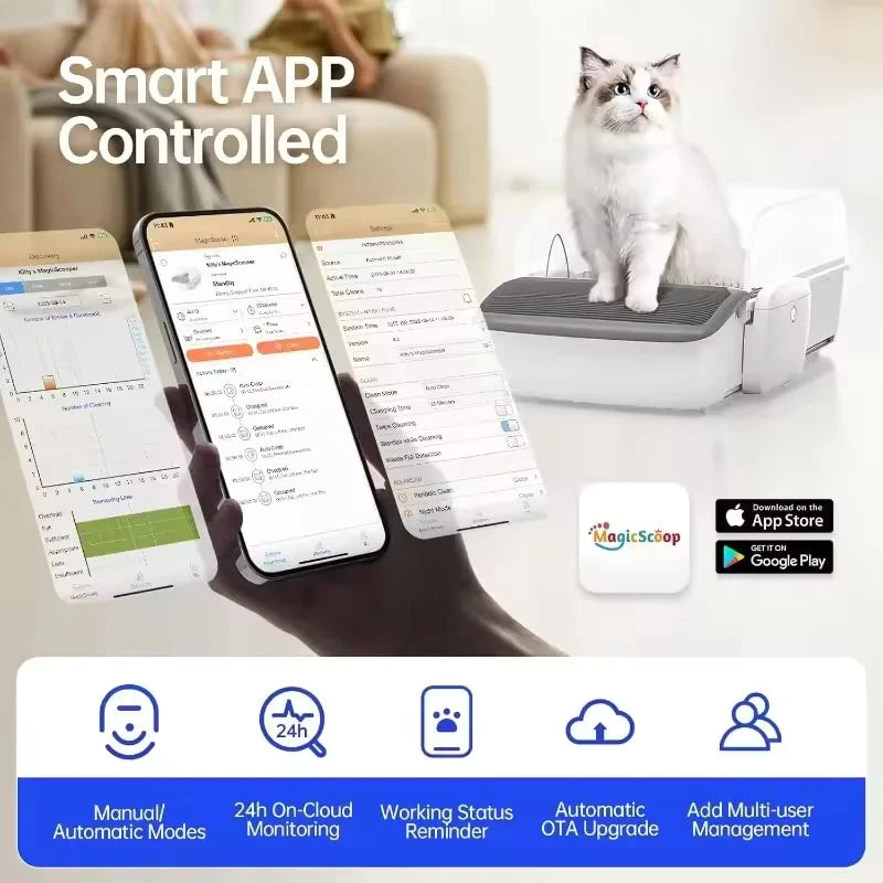 Automatic Smart Self-Cleaning Cat Litter Tray