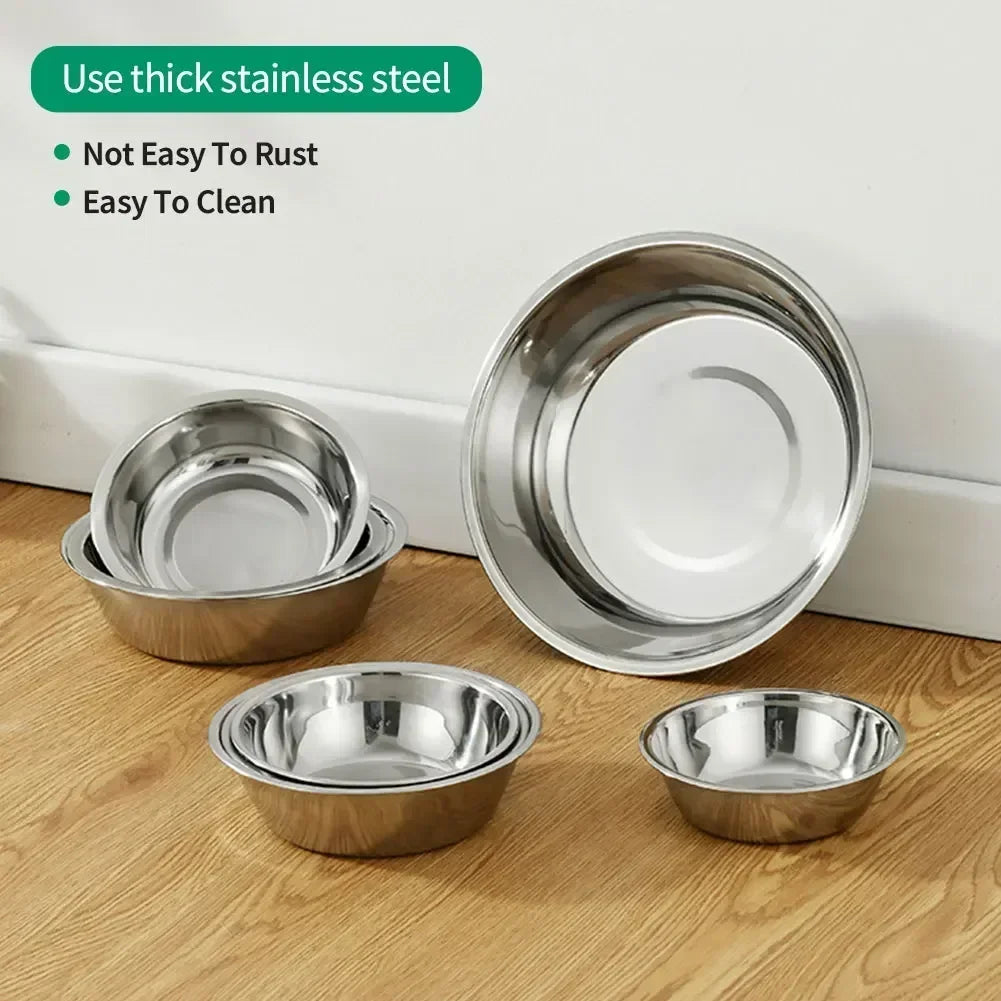 Large Capacity Stainless Steel Pet Feeding Bowl