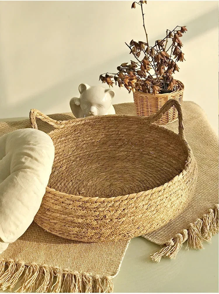 Pure Hand-woven Rattan Pet Nest Bed