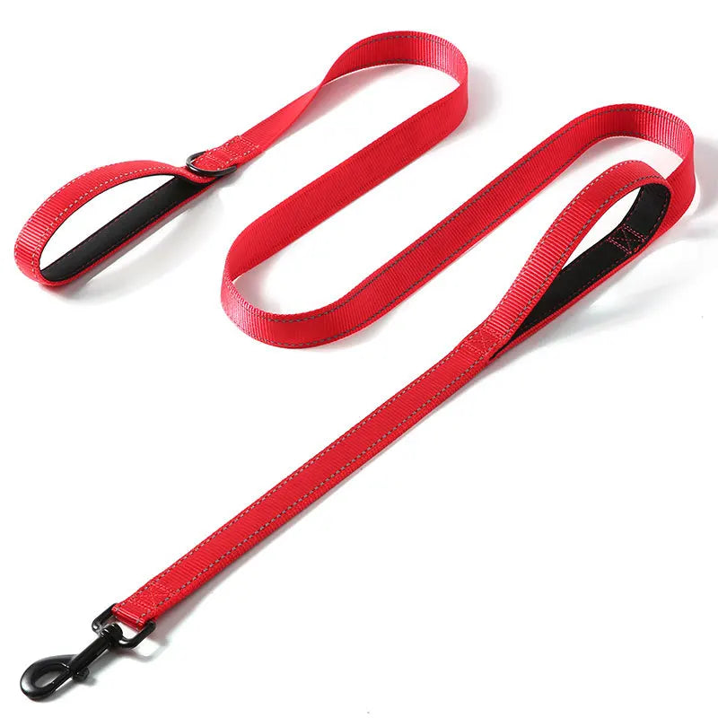 Heavy Duty Double Handle Nylon Dog Leash