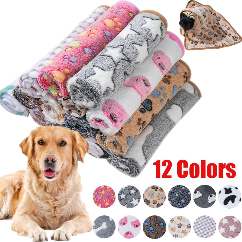 Coral Fleece Pet Sleeping Blanket Bed
