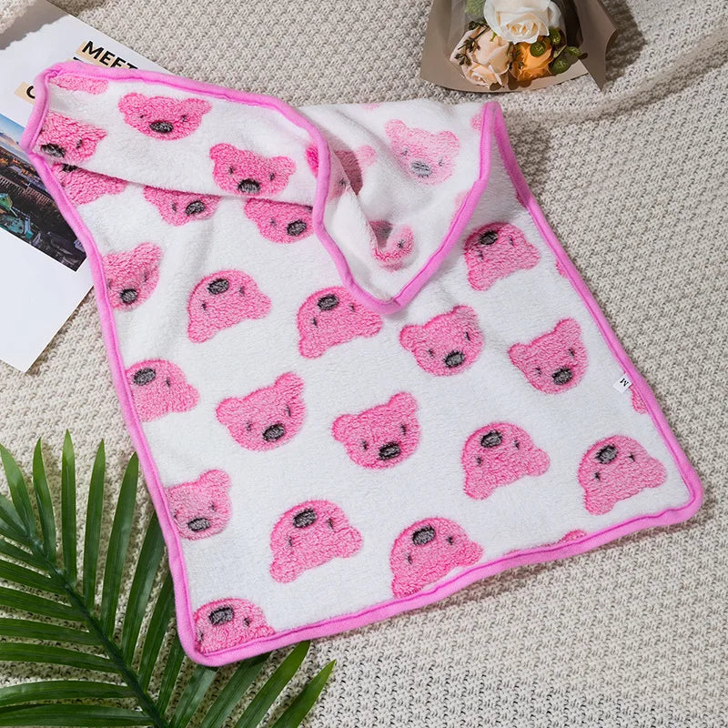 Coral Fleece Pet Sleeping Blanket Bed