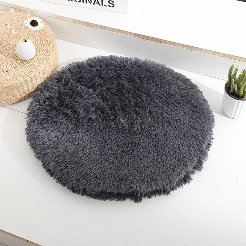 Plush Round Pet Bed
