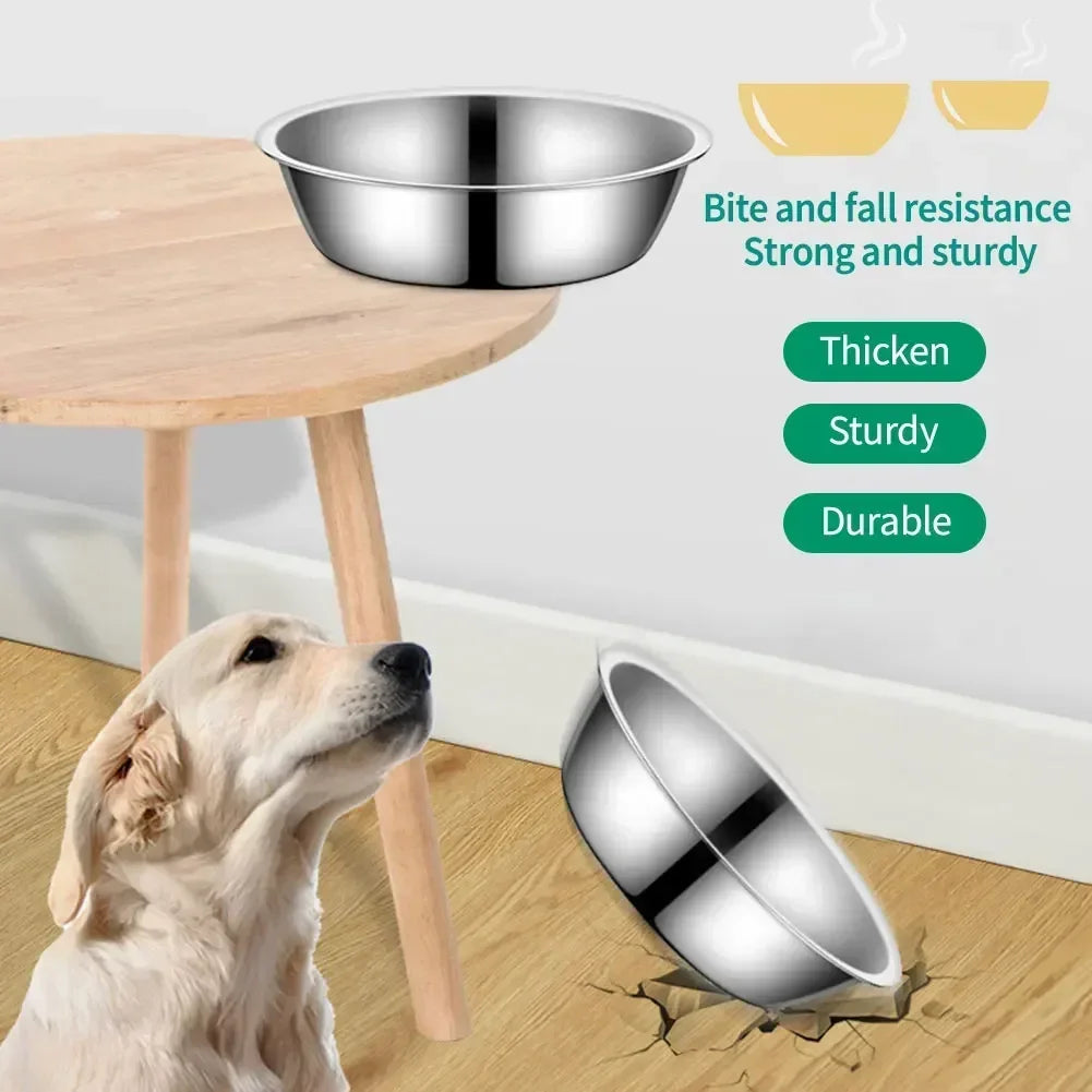 Large Capacity Stainless Steel Pet Feeding Bowl