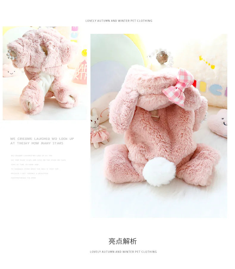 Soft Pet Rabbit Ears Cute Puppy Pajamas