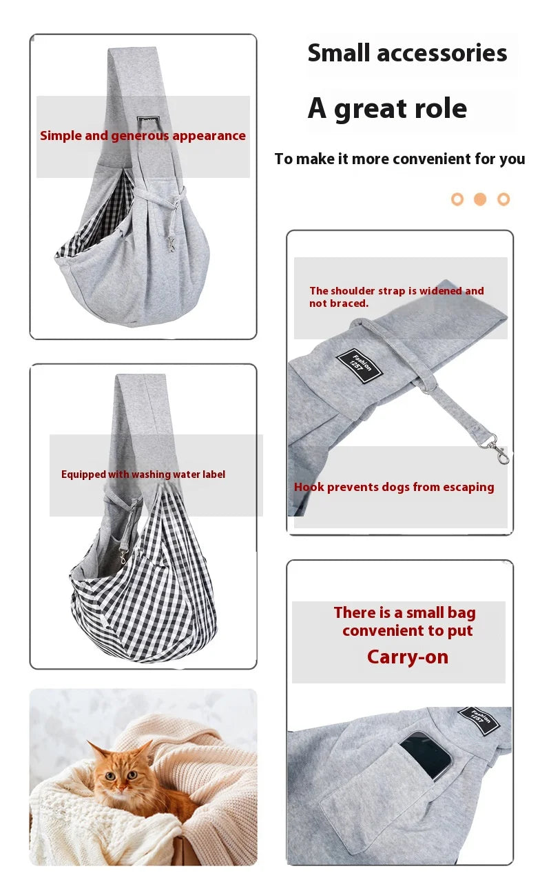 Crossbody Breathable Folding Pet Bag