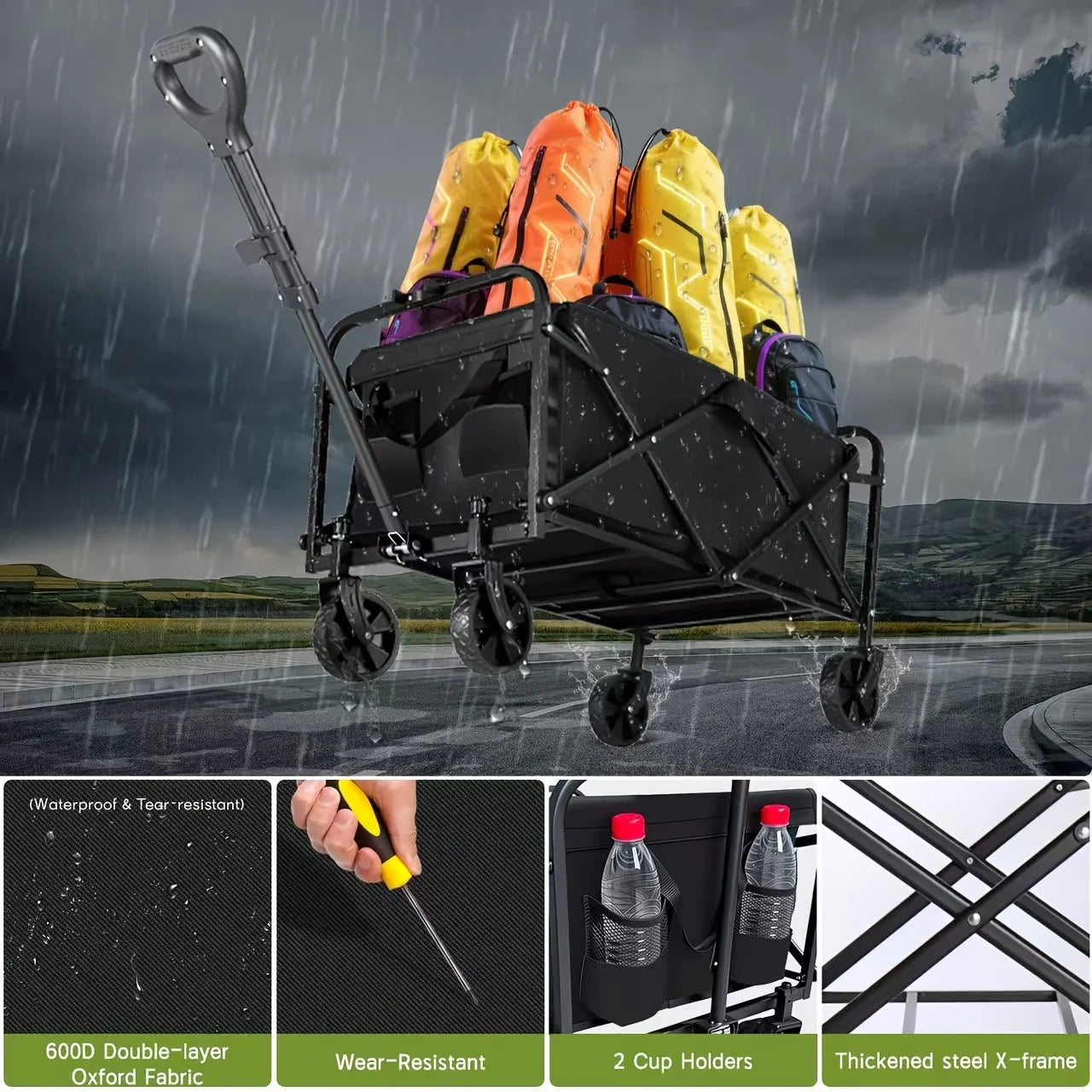 Heavy-Duty All-Terrain Folding Cart