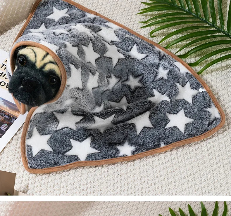 Coral Fleece Pet Sleeping Blanket Bed