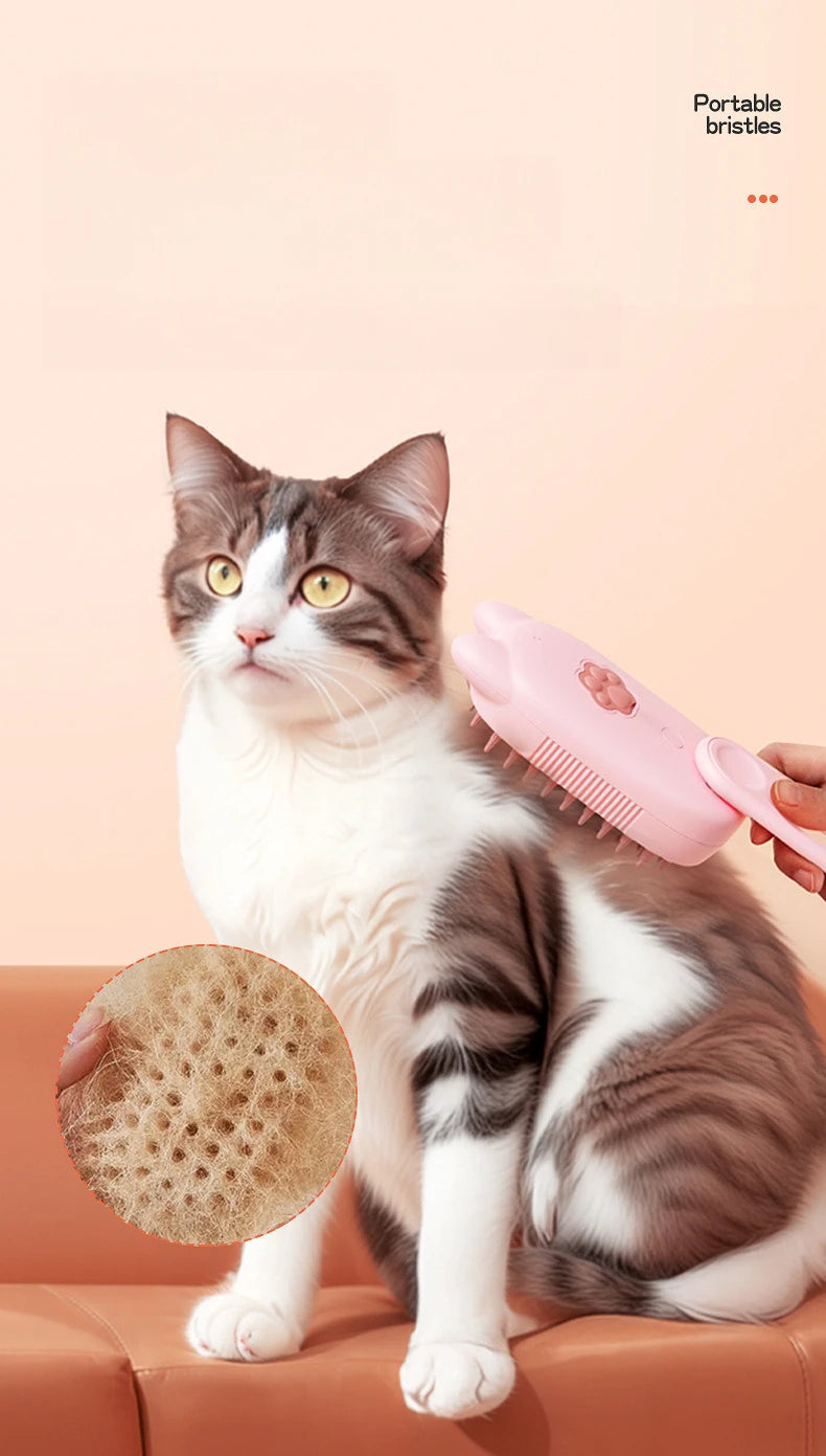 Pet Electric Steam Brush and Grooming Comb