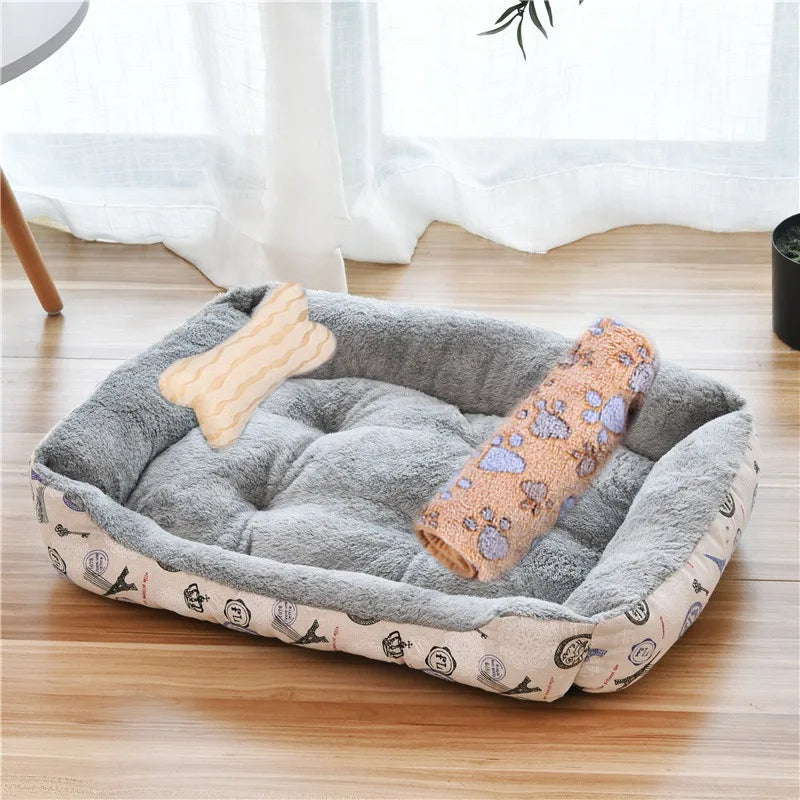 Pet Cushion Plush Kennel Bed