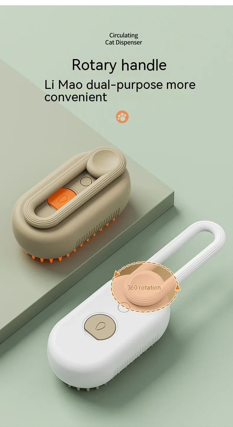 Pet Electric Steam Brush and Grooming Comb