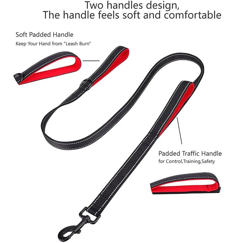 Heavy Duty Double Handle Nylon Dog Leash