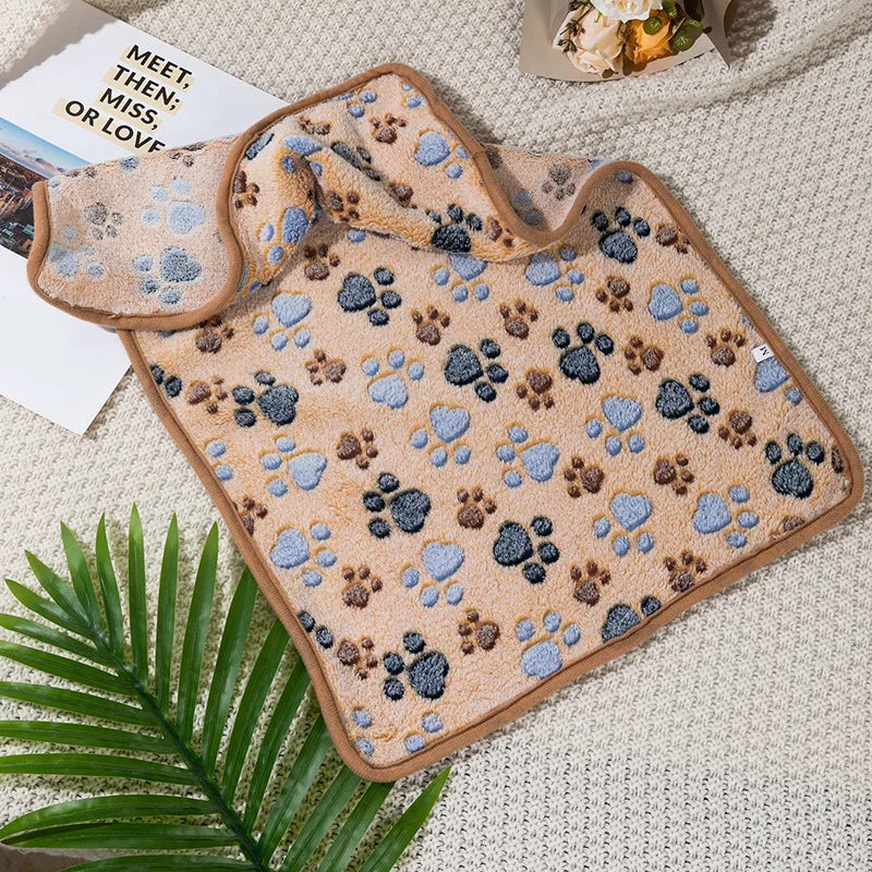 Coral Fleece Pet Sleeping Blanket Bed