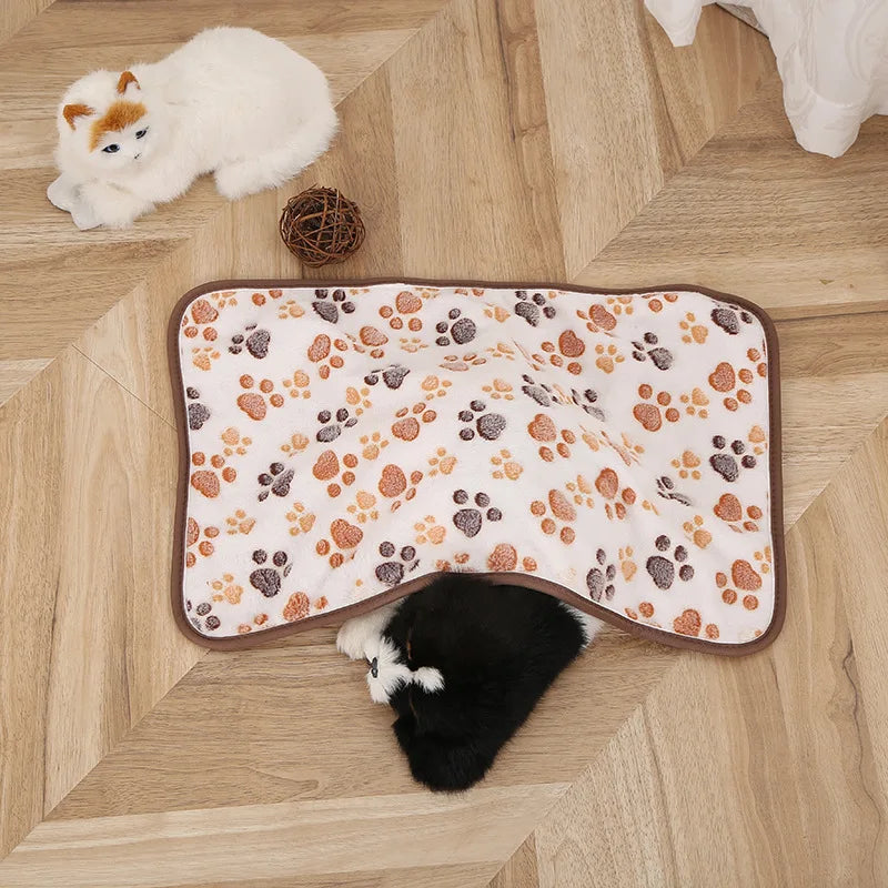 Coral Fleece Pet Sleeping Blanket Bed
