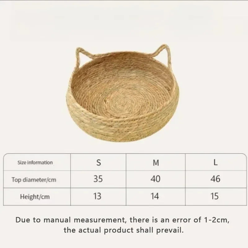 Pure Hand-woven Rattan Pet Nest Bed