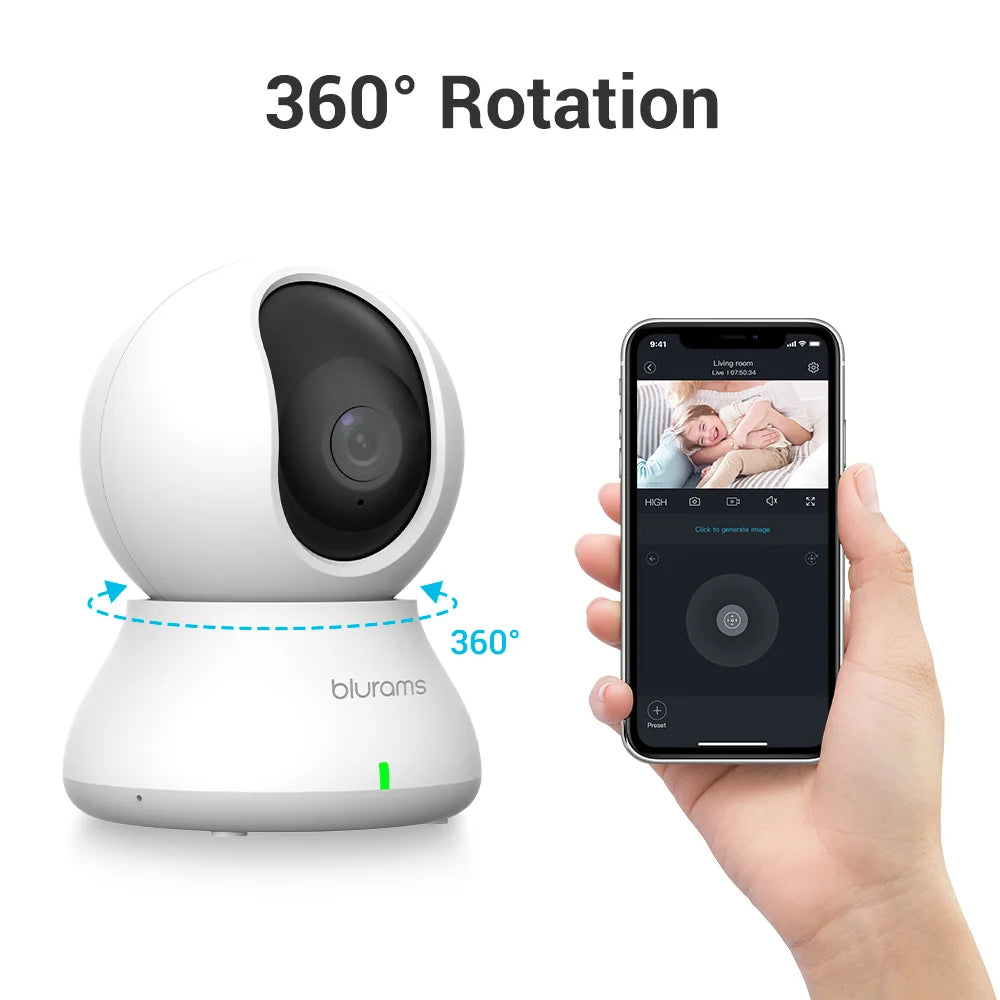 Pet Camera with Phone App for Home Monitoring