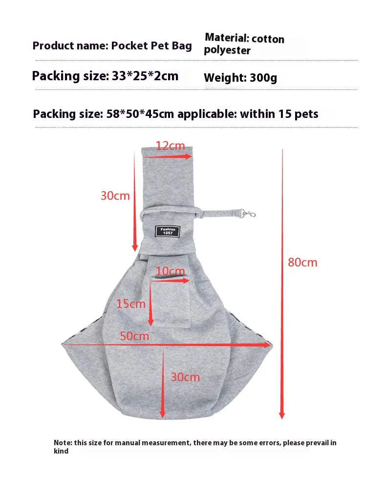Crossbody Breathable Folding Pet Bag