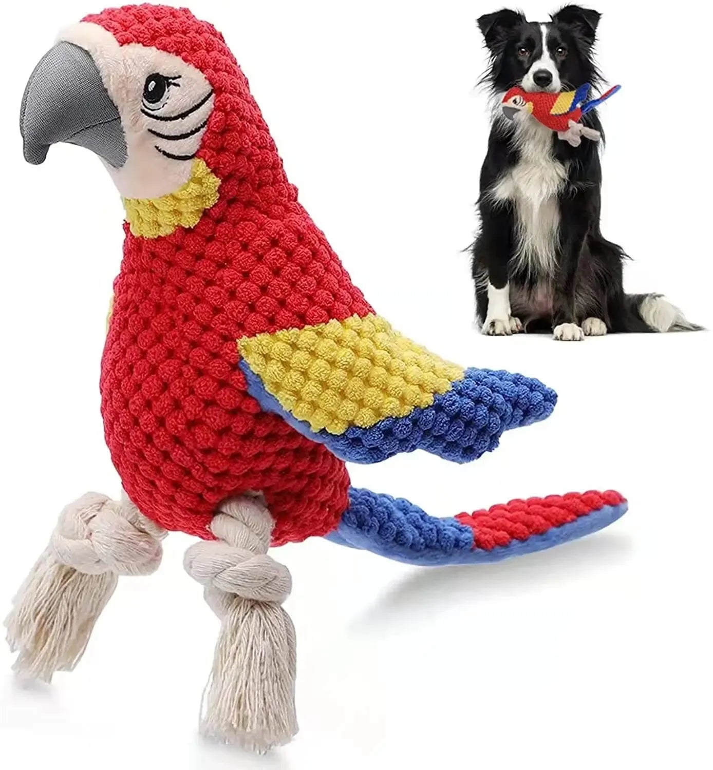 Indestructible Plush Parrot Pet Toy