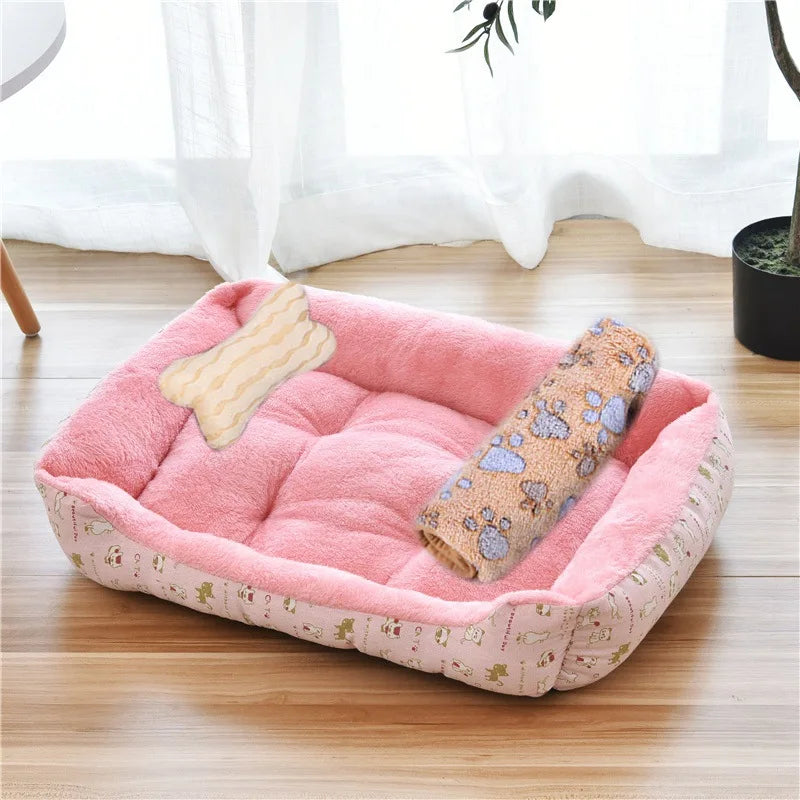 Pet Cushion Plush Kennel Bed