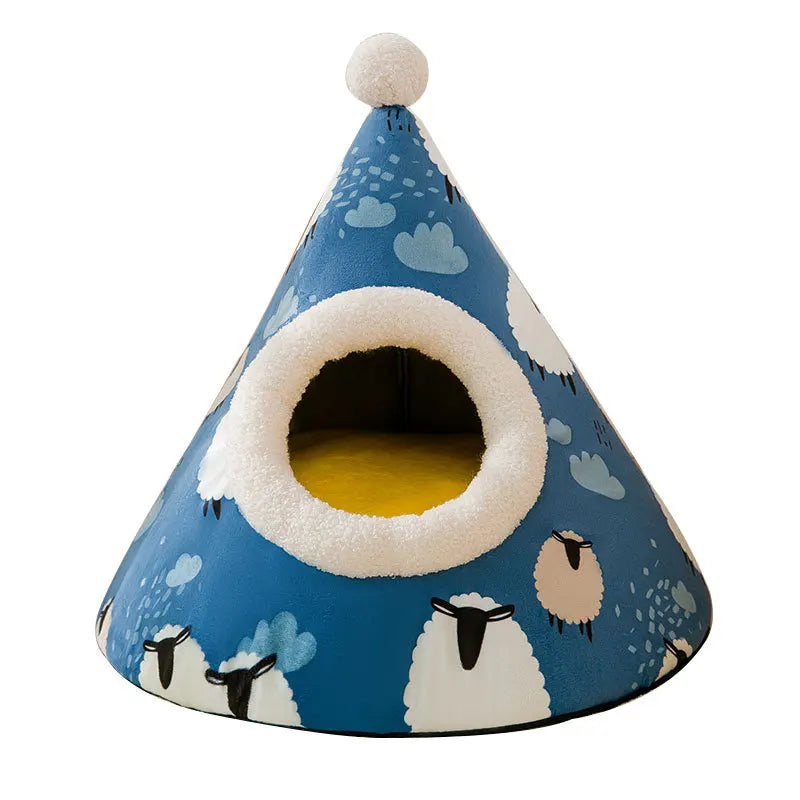 Cat House Semi-Closed Pet Bed